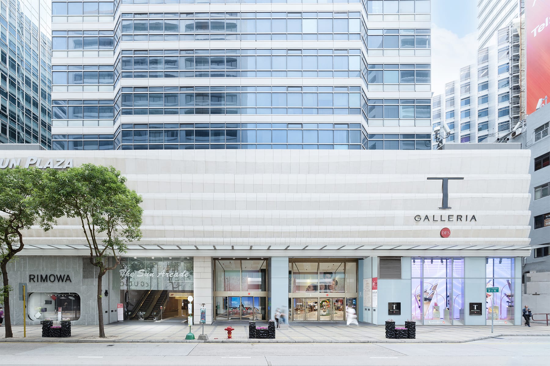 View Of Canton Road And Modern Skyscrapers At Tsim Sha Tsui, In